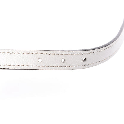 Hermes Swift Epsom 13mm Mini Laquee Reversible Belt 70 Etoupe White 5 of 7