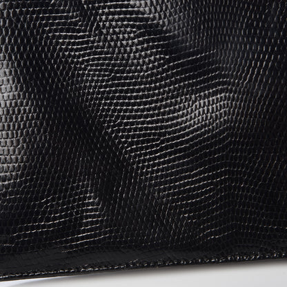 Valentino Garavani Lizard Crystal Snake Bangle Clutch Black 12 of 15