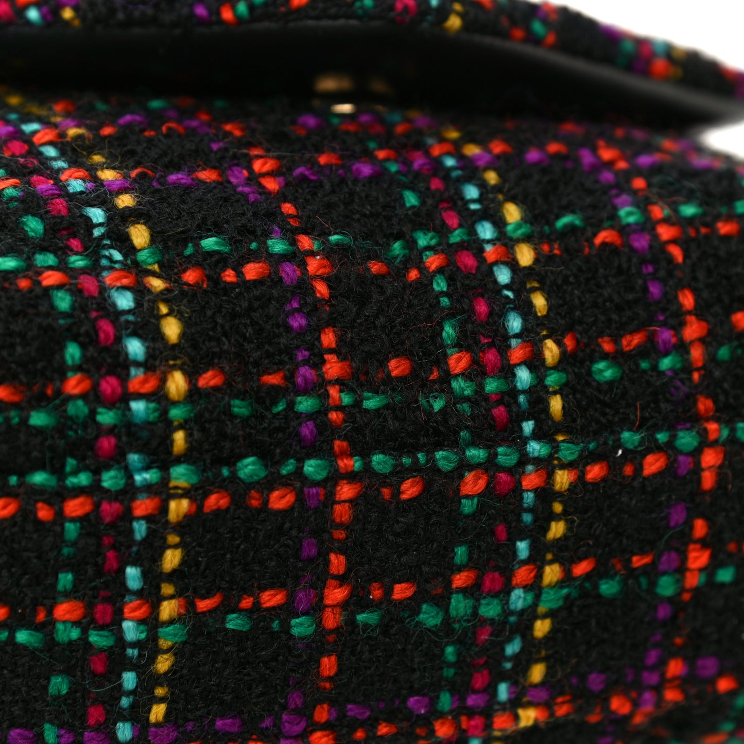 Tweed Toy Loulou Shoulder Bag Black