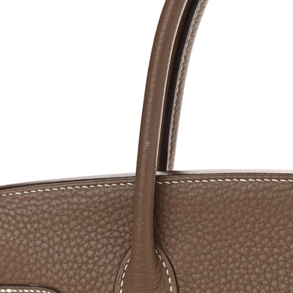 Hermes Taurillon Clemence Birkin 30 Etoupe 19 of 23