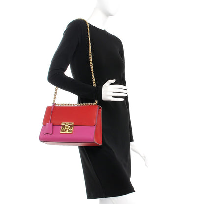 Gucci Moon Calfskin Bi-Color Medium Padlock Shoulder Bag New Rosette Hibiscus Red 2 of 8