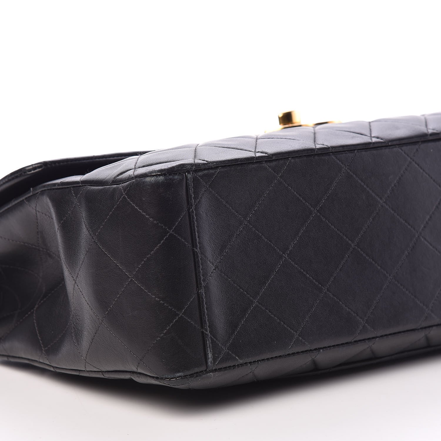 Chanel Lambskin Quilted XL Jumbo Single Flap Black 6 of 14