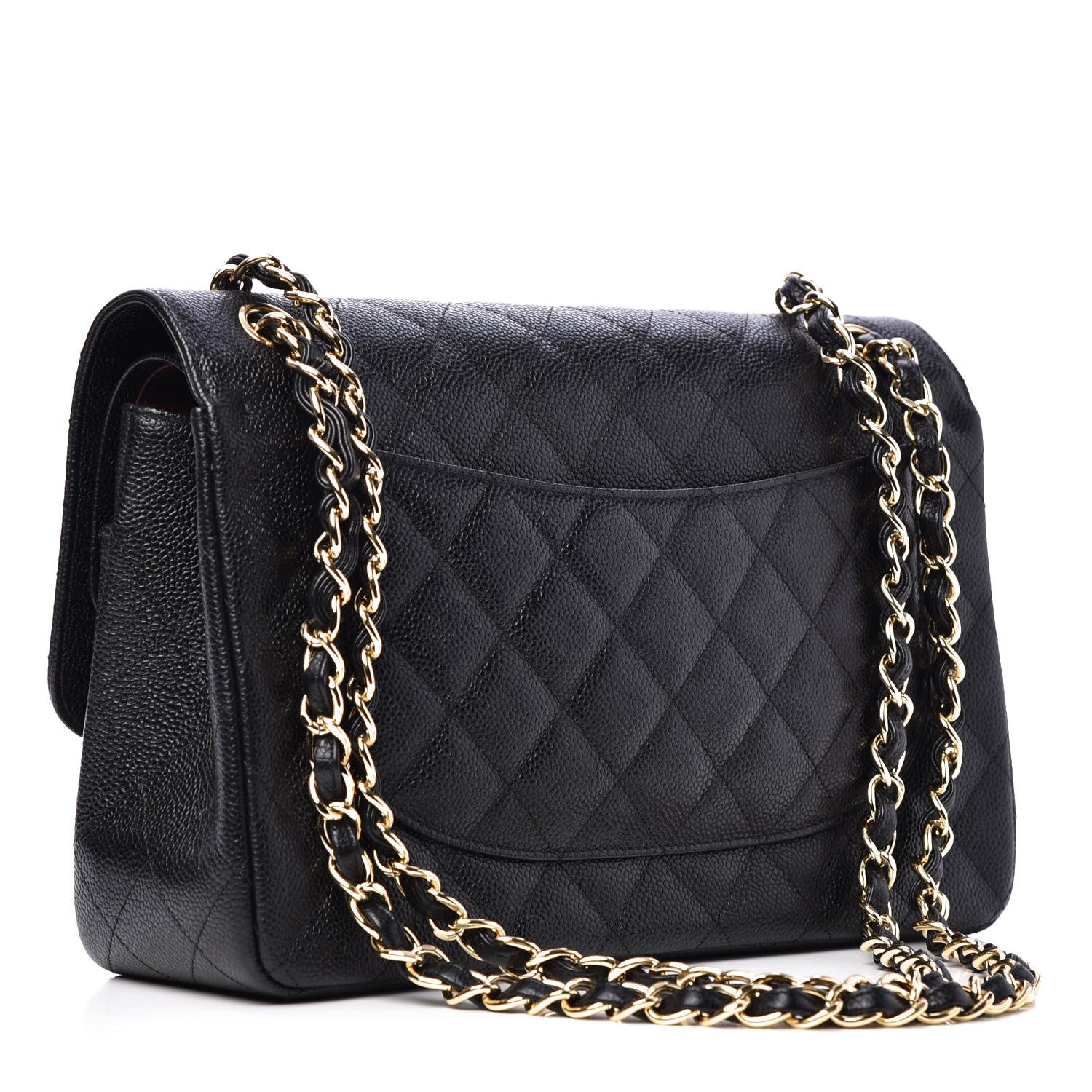Chanel Caviar Quilted Jumbo Double Flap Black 3 of 7