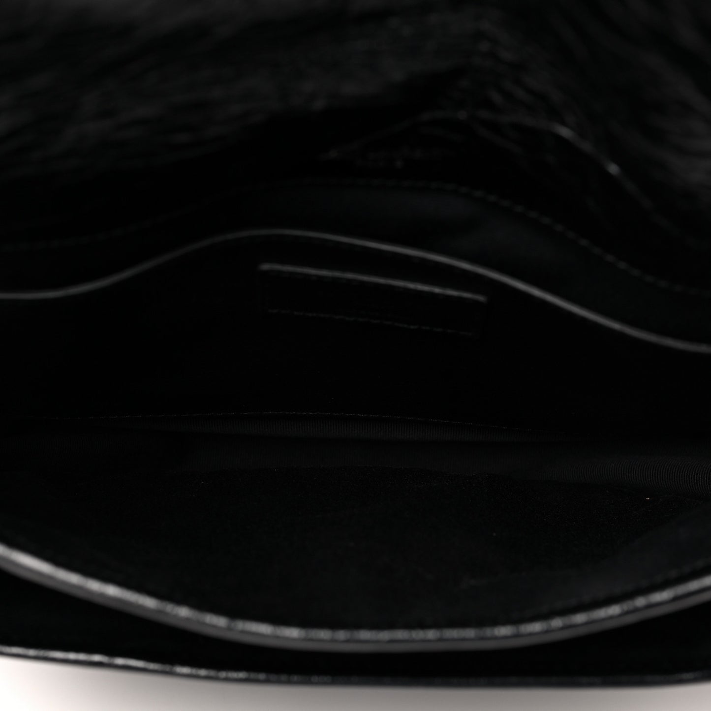 Crinkled Calfskin Matelasse Monogram Baby Niki Chain Satchel Black