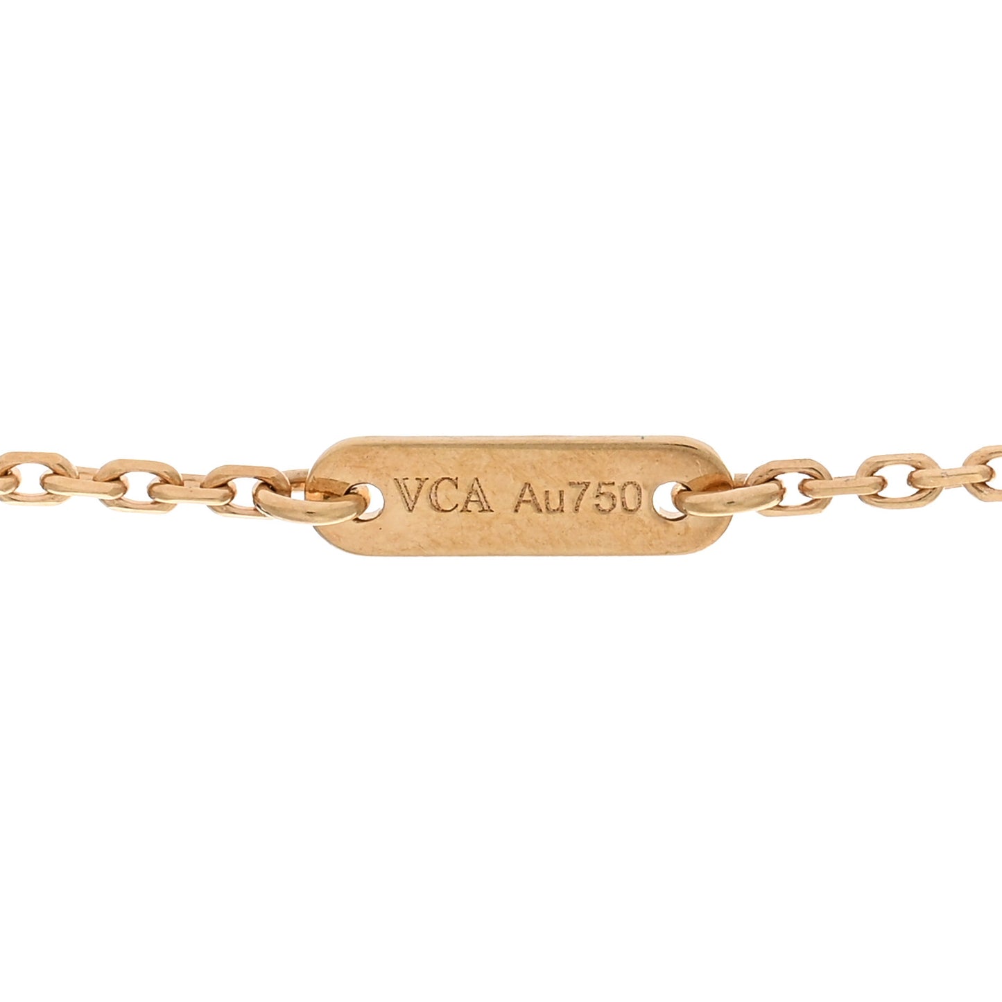 18K Yellow Gold Mother of Pearl Sweet Alhambra Pendant Necklace