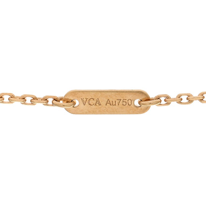 Van Cleef & Arpels 18K Yellow Gold Mother of Pearl Sweet Alhambra Pendant Necklace 5 of 6