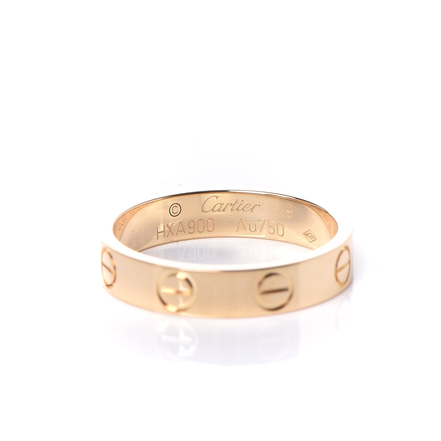 Cartier 18K Yellow Gold 3.5mm LOVE Wedding Band Ring 49 5 4 of 5