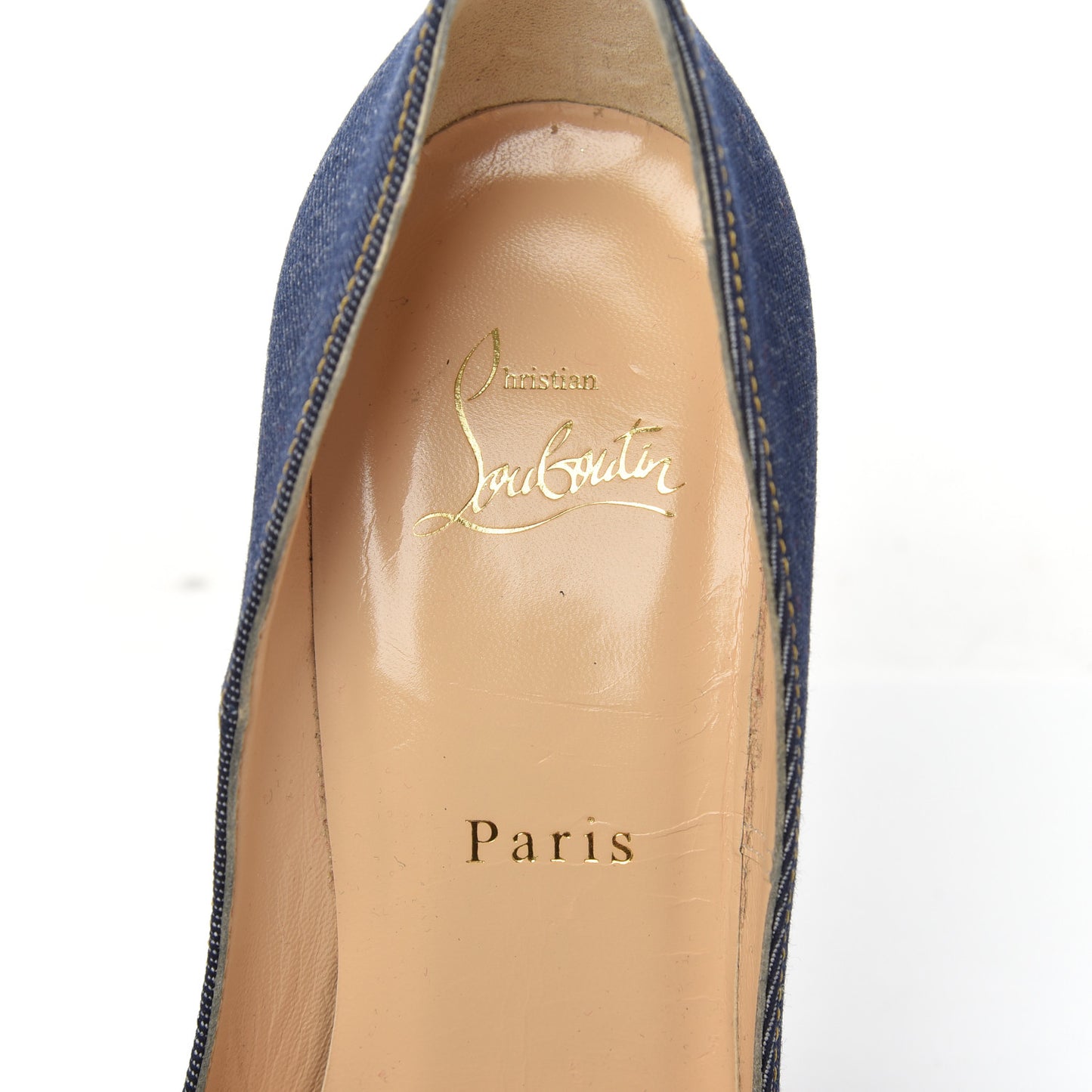 Denim Jazz Calf So Kate 120 Pumps 37.5 Blue White