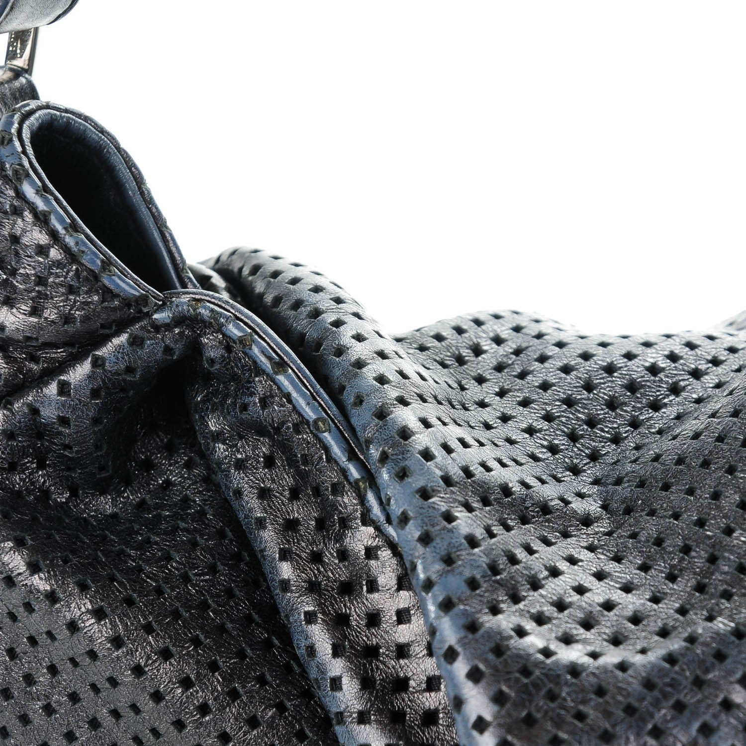 Chanel Glazed Calfskin Perforated Large Rodeo Drive Tote Black 9 of 9