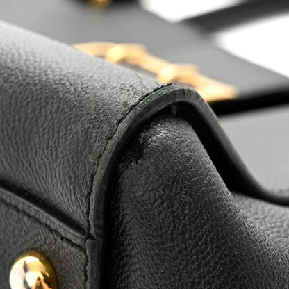 Burberry Soft Grain Calfskin Medium Buckle Tote Black 13 of 16