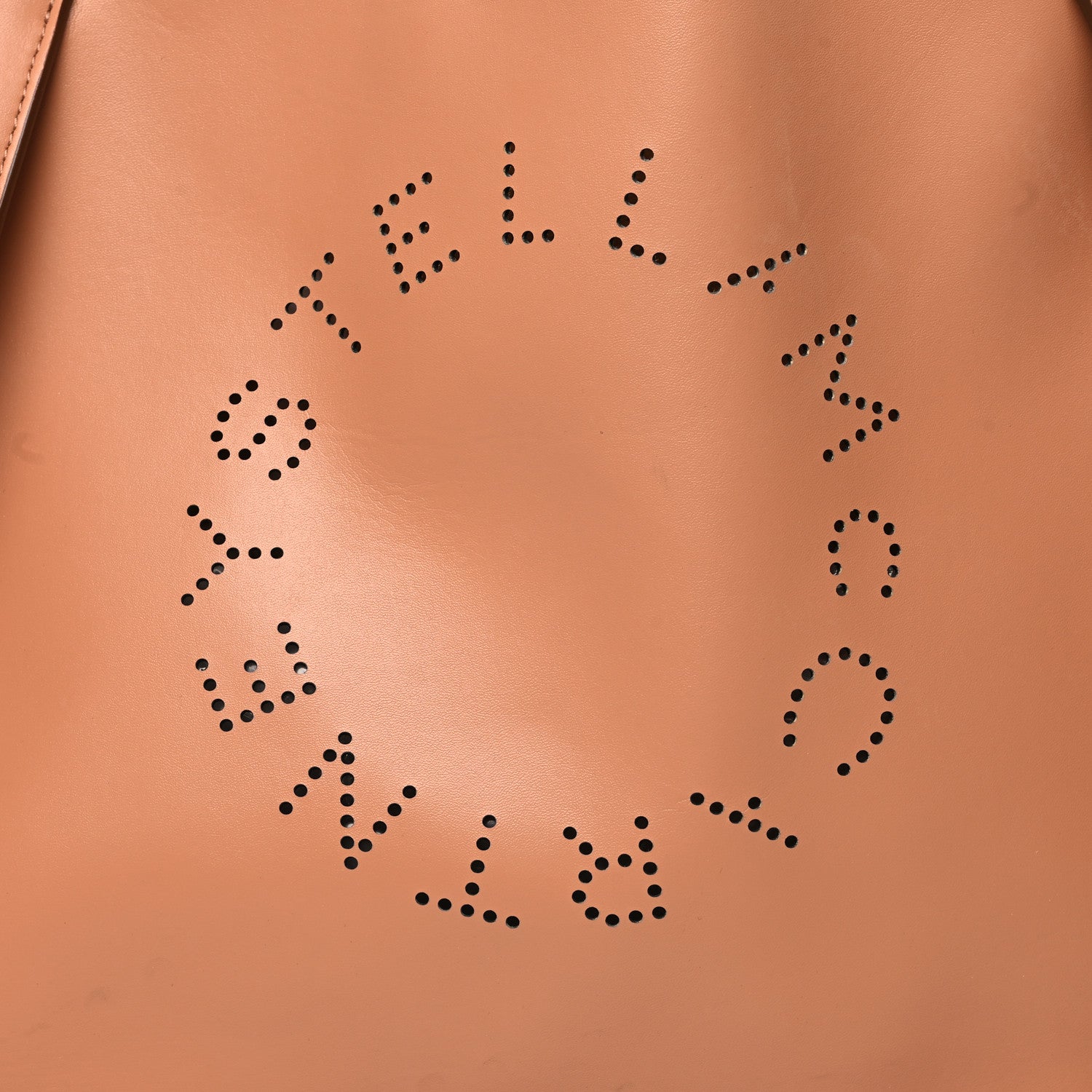 Stella McCartney Eco Alter Nappa East West Perforated Tote Camel 7 of 16