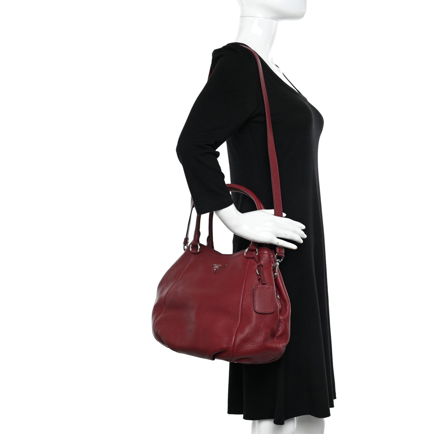 Vitello Daino Tote Cerise