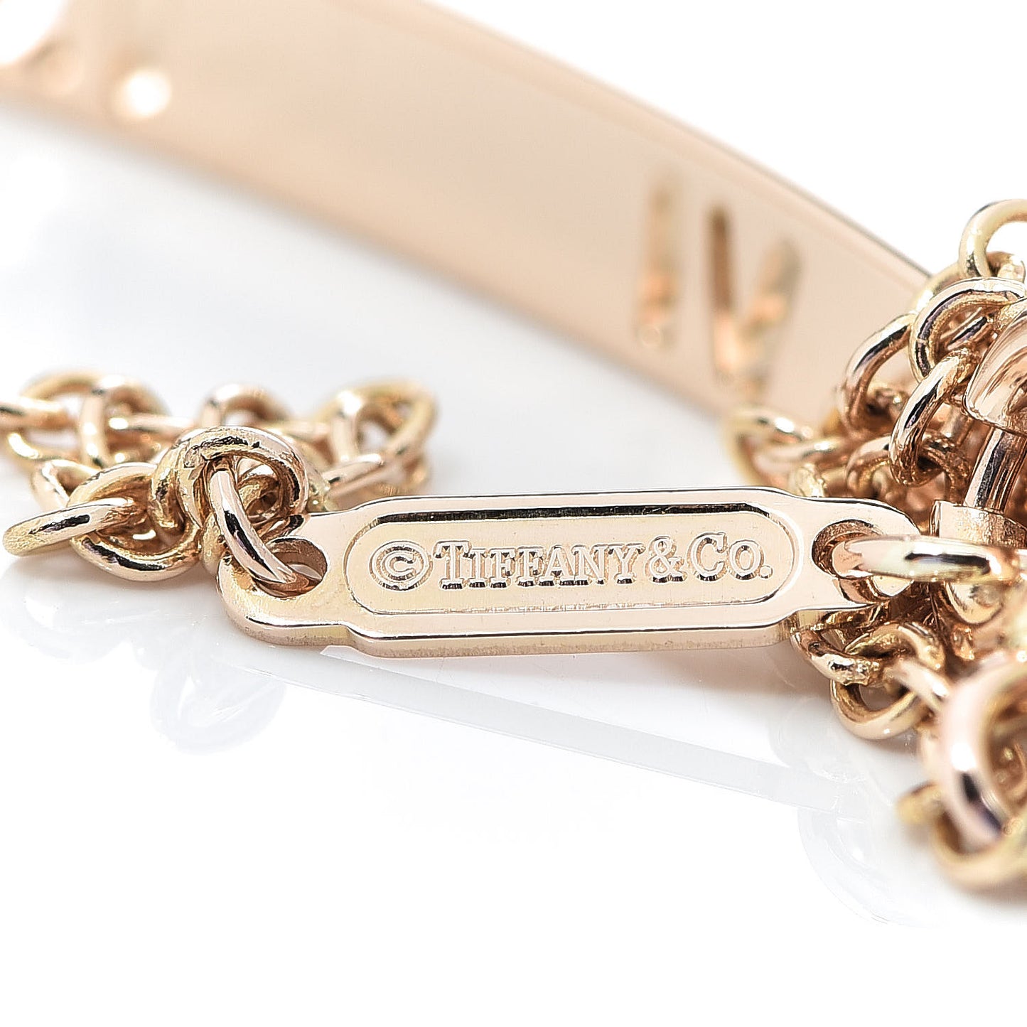 18K Rose Gold Diamond Atlas Bar Pierced Bracelet