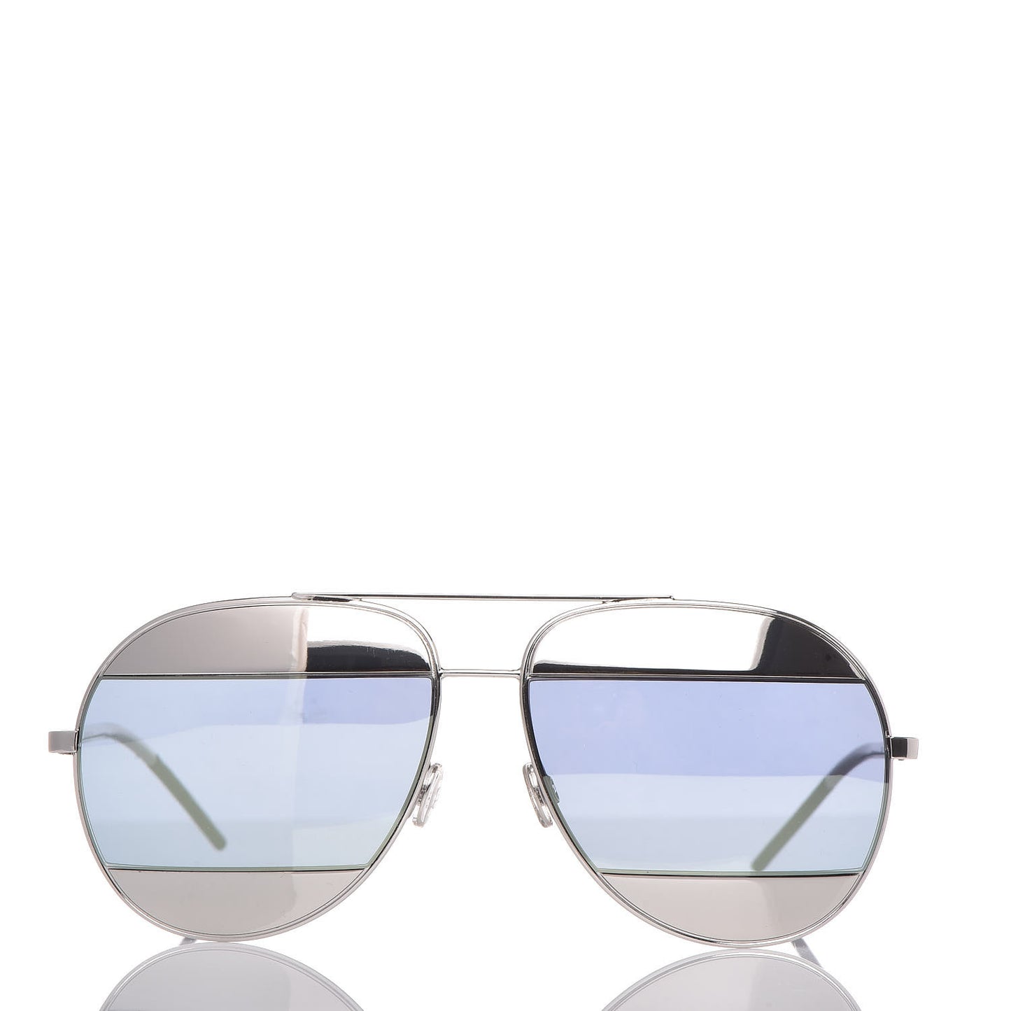Split 1 Aviator Sunglasses Silver