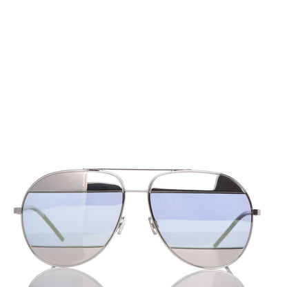 Christian Dior Split 1 Aviator Sunglasses Silver 2 of 7