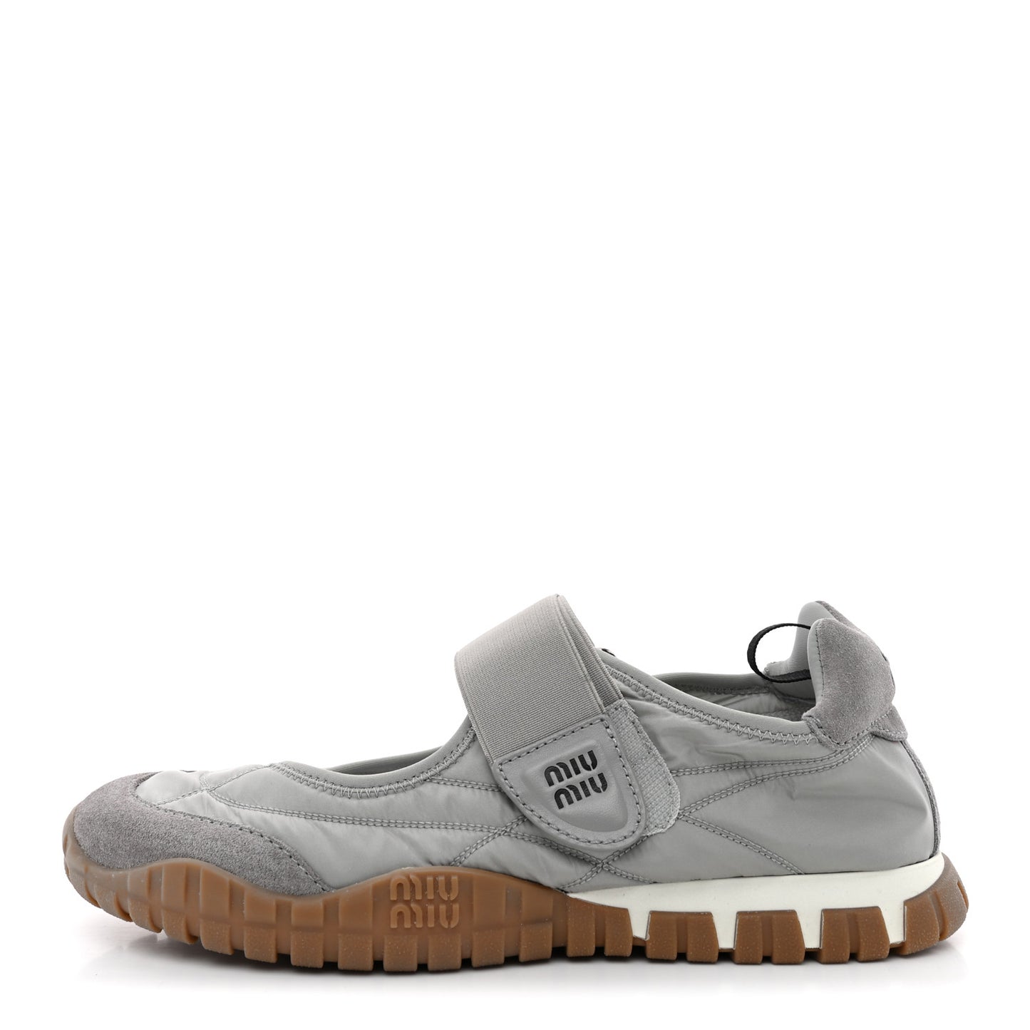 Technical Fabric Suede Womens Tyre Ballerina Flats 36.5 Cloudy Gray
