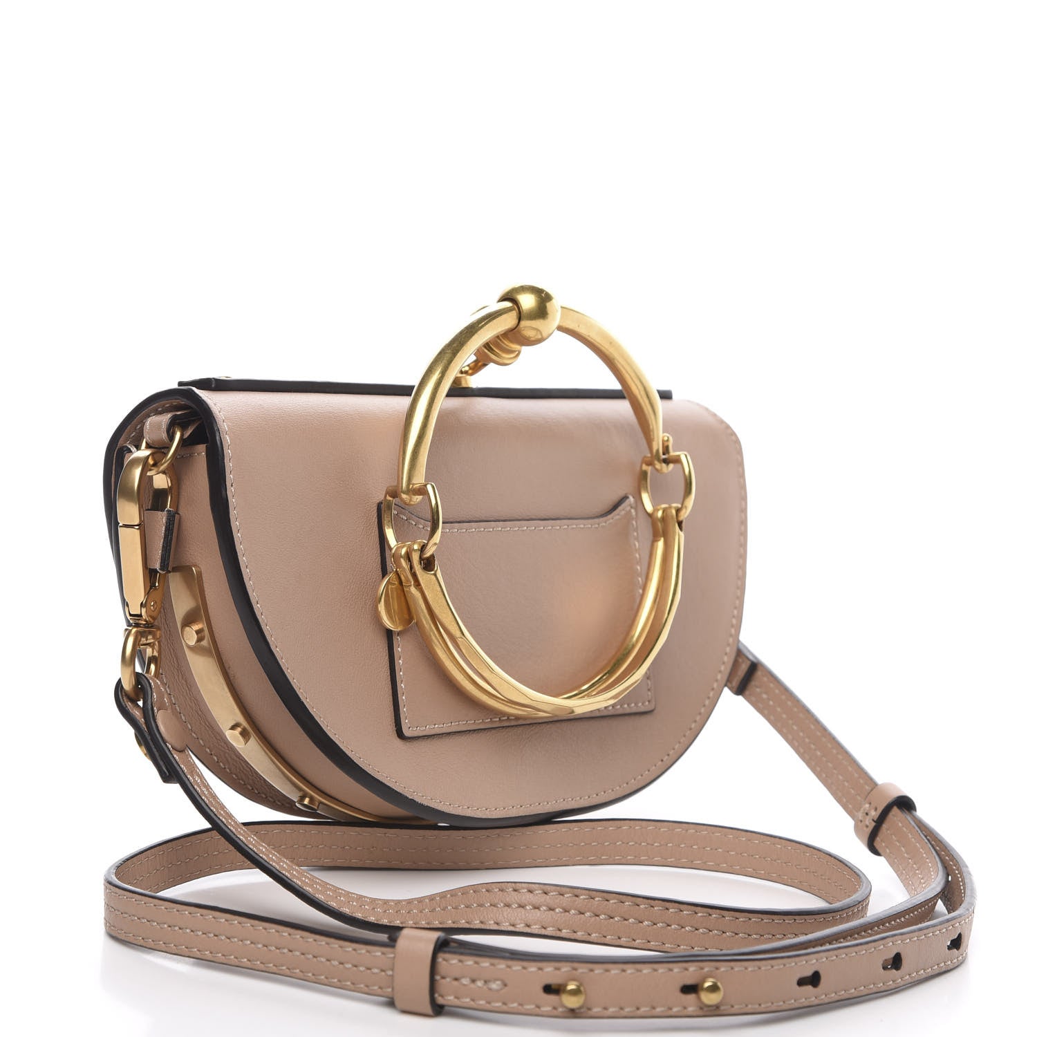 Chloe Calfskin Small Nile Bracelet Minaudiere Bag Biscotti Beige 4 of 12