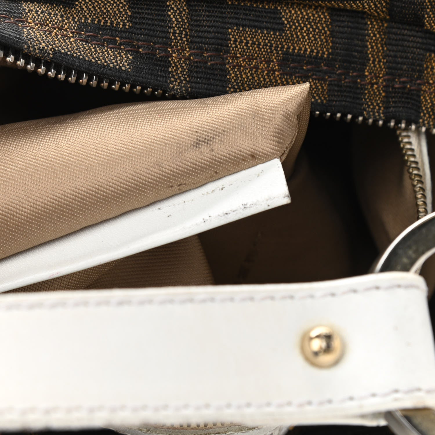 Fendi Zucca Hobo Tobacco White 7 of 14