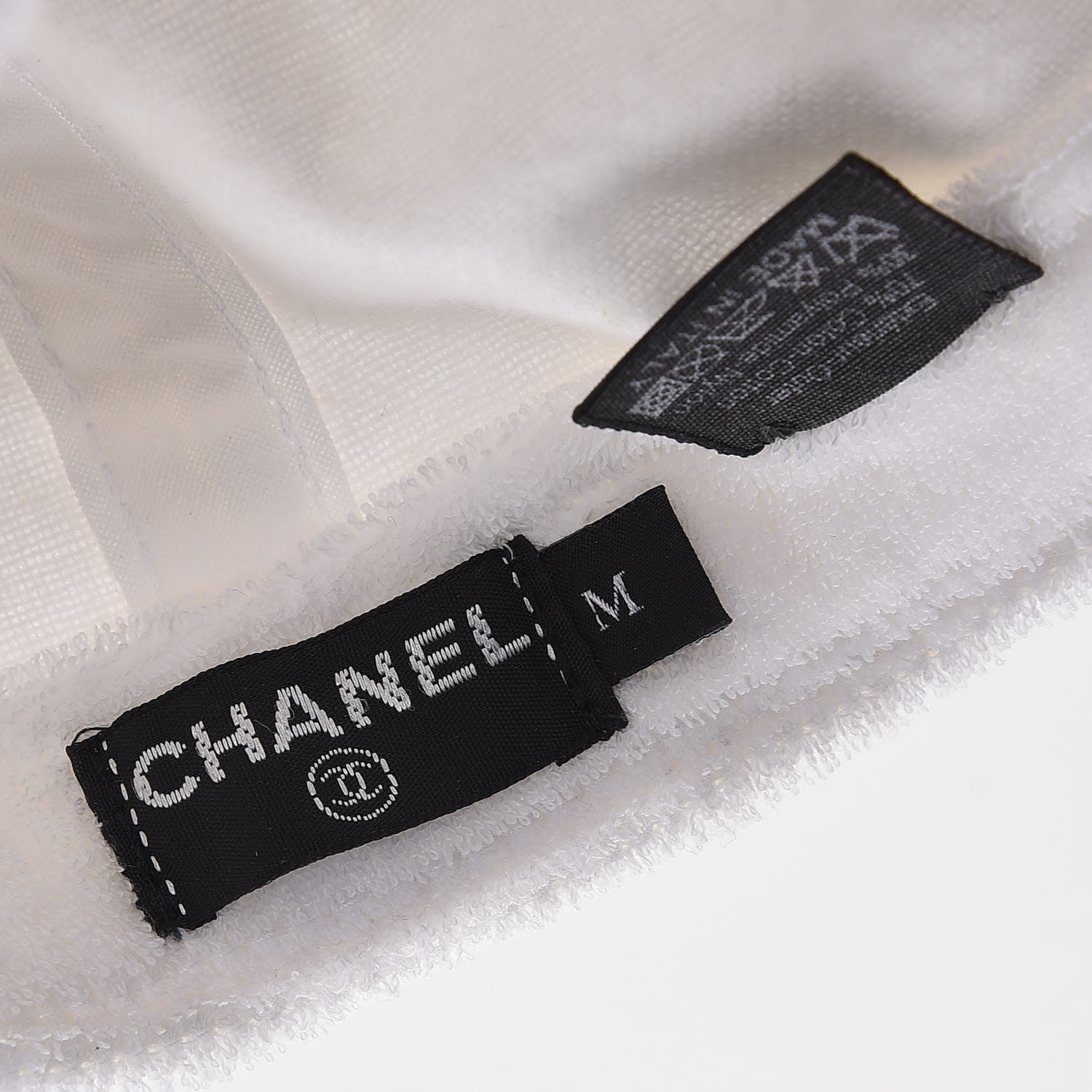 Chanel Terry Cotton CC Logo Hat Cap M White 5 of 6