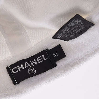 Chanel Terry Cotton CC Logo Hat Cap M White 5 of 6