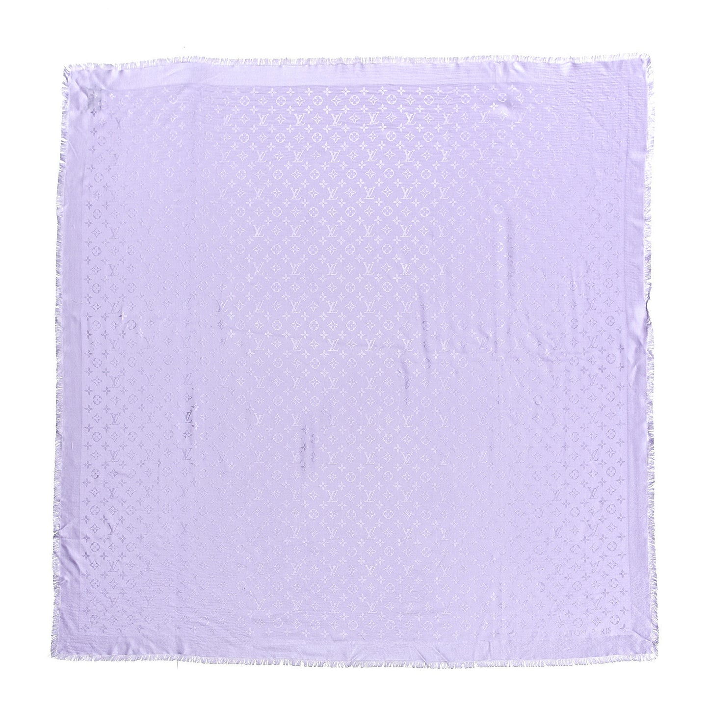 Silk Wool Monogram Shawl Mauve