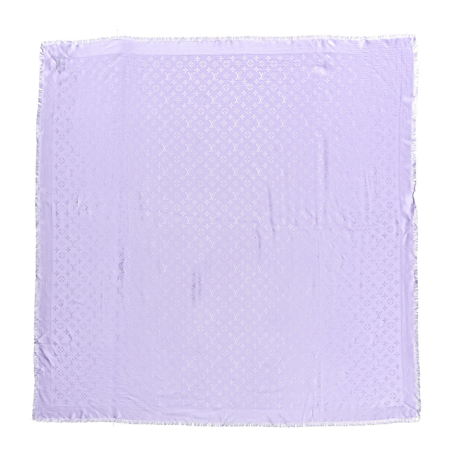 Louis Vuitton Silk Wool Monogram Shawl Mauve 1 of 4
