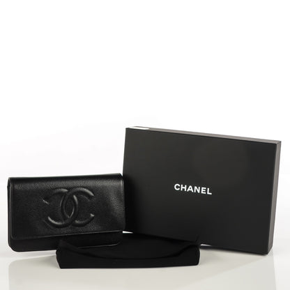 Chanel Caviar Timeless CC Wallet on Chain WOC Black 5 of 9