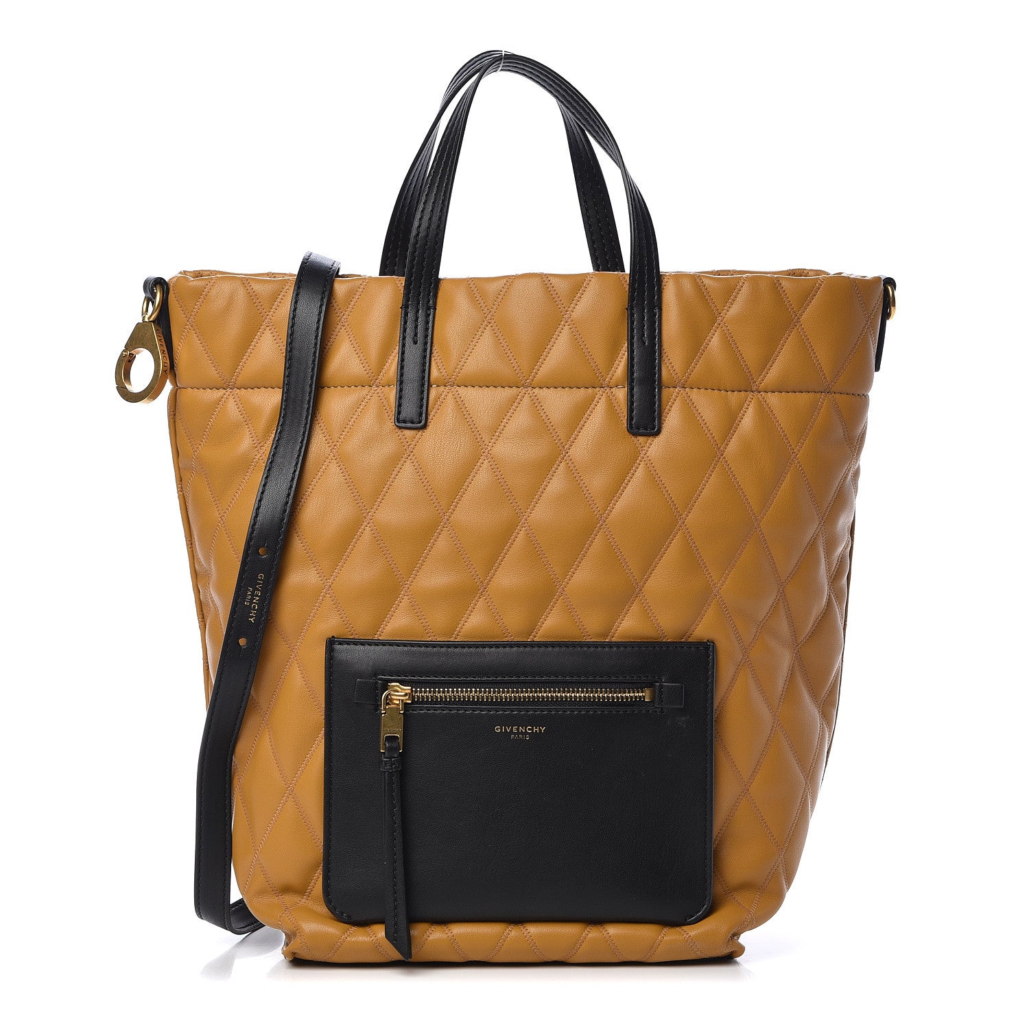 Givenchy Rubberized Canvas Quilted Duo Backpack Golden 4 of 12