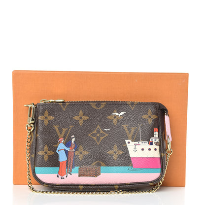 Louis Vuitton Monogram 2016 Christmas Animation Mini Pochette Accessories Rose Ballerine 7 of 7