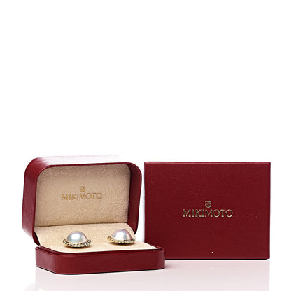 Mikimoto 18K Yellow Gold Mabe Pearl 14.5mm Earrings 5 of 5