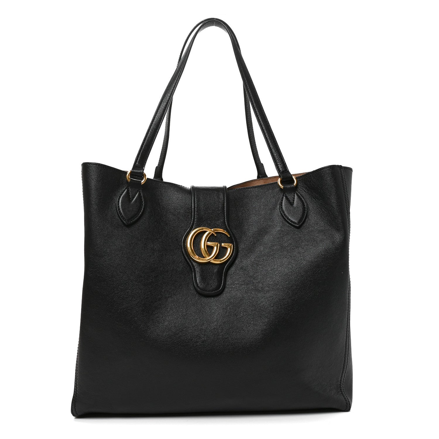 Gucci New Sakai Calfskin Lux Medium Dahlia Tote Black 1 of 13