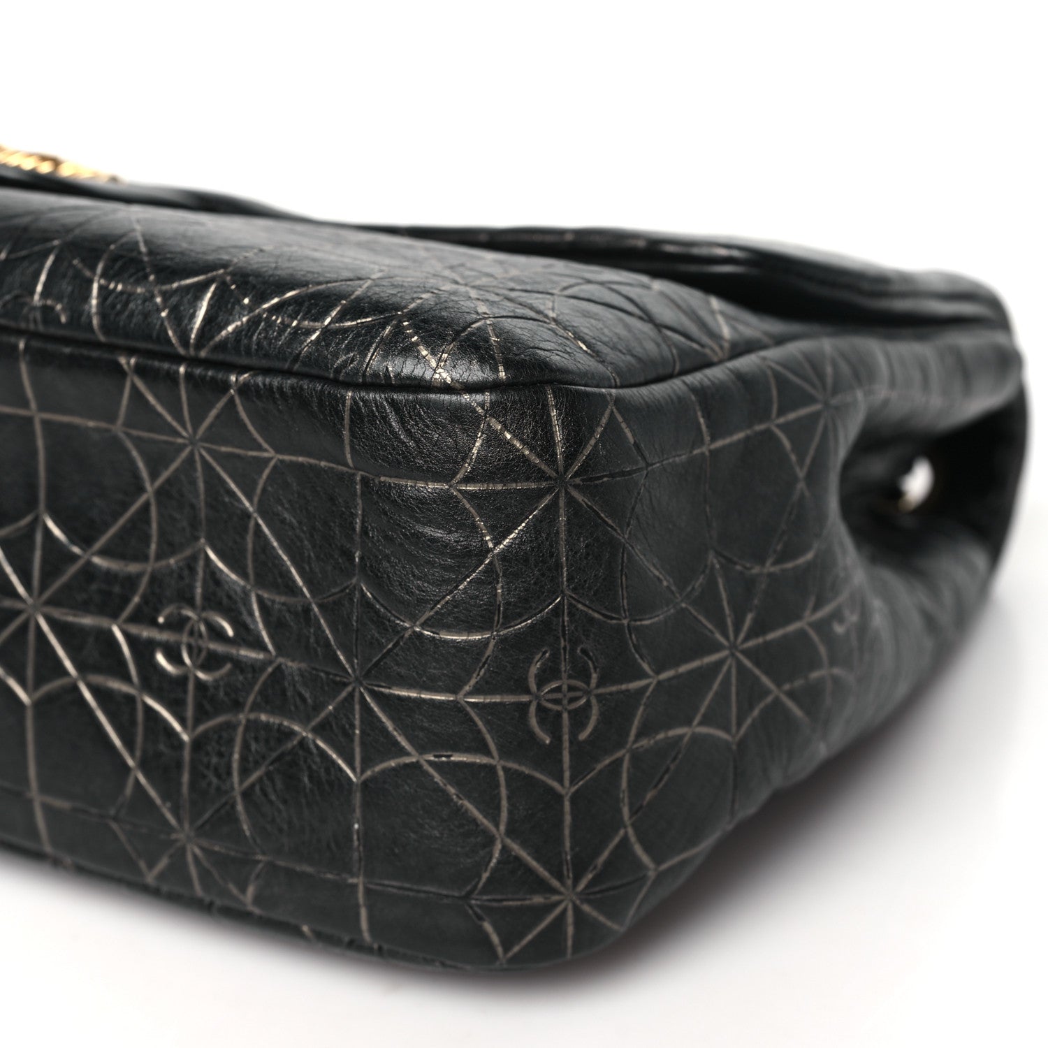 Chanel Metallized Effect Embossed Calfskin Quilted Paris Moscou Moujik Flap Black 10 of 10