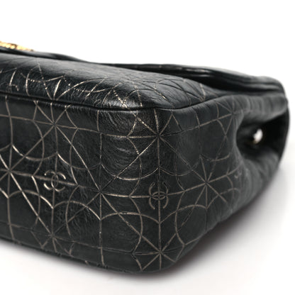 Chanel Metallized Effect Embossed Calfskin Quilted Paris Moscou Moujik Flap Black 10 of 10
