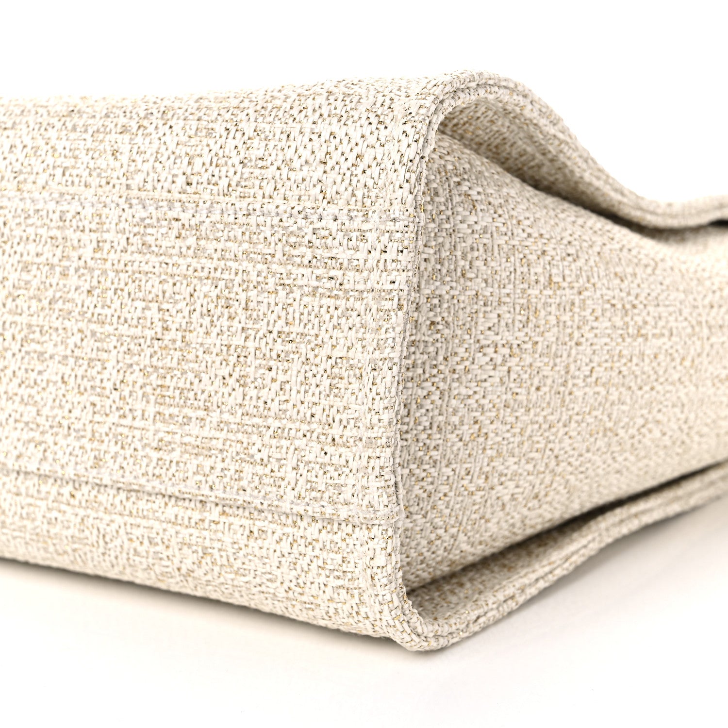 Chanel Lurex Boucle Small Deauville Tote Ivory 9 of 11