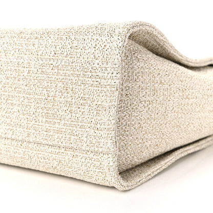 Chanel Lurex Boucle Small Deauville Tote Ivory 9 of 11