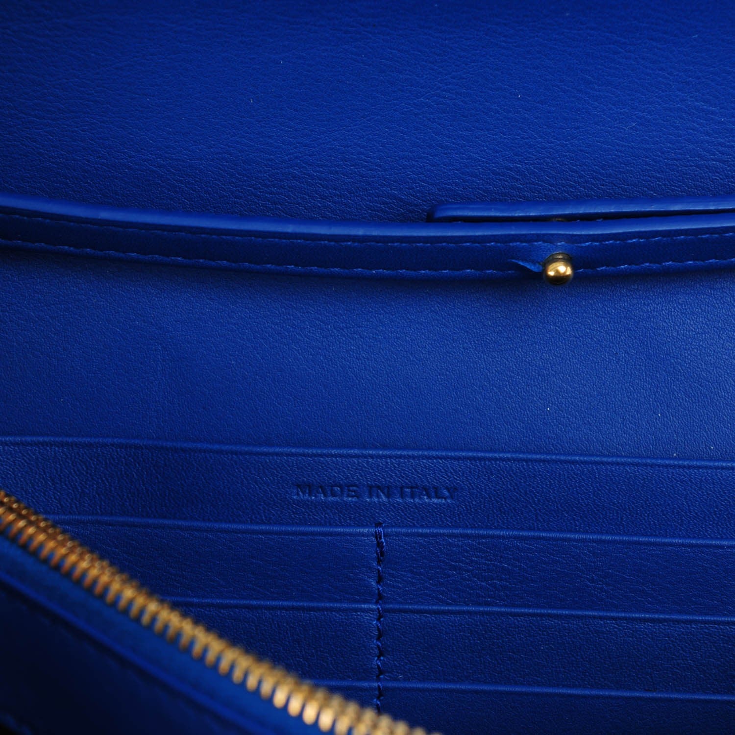 Saint Laurent Calfskin Classic Y Chain Wallet Blue Majorelle 8 of 8