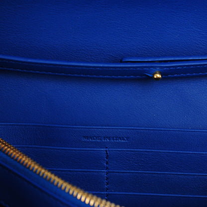 Saint Laurent Calfskin Classic Y Chain Wallet Blue Majorelle 8 of 8