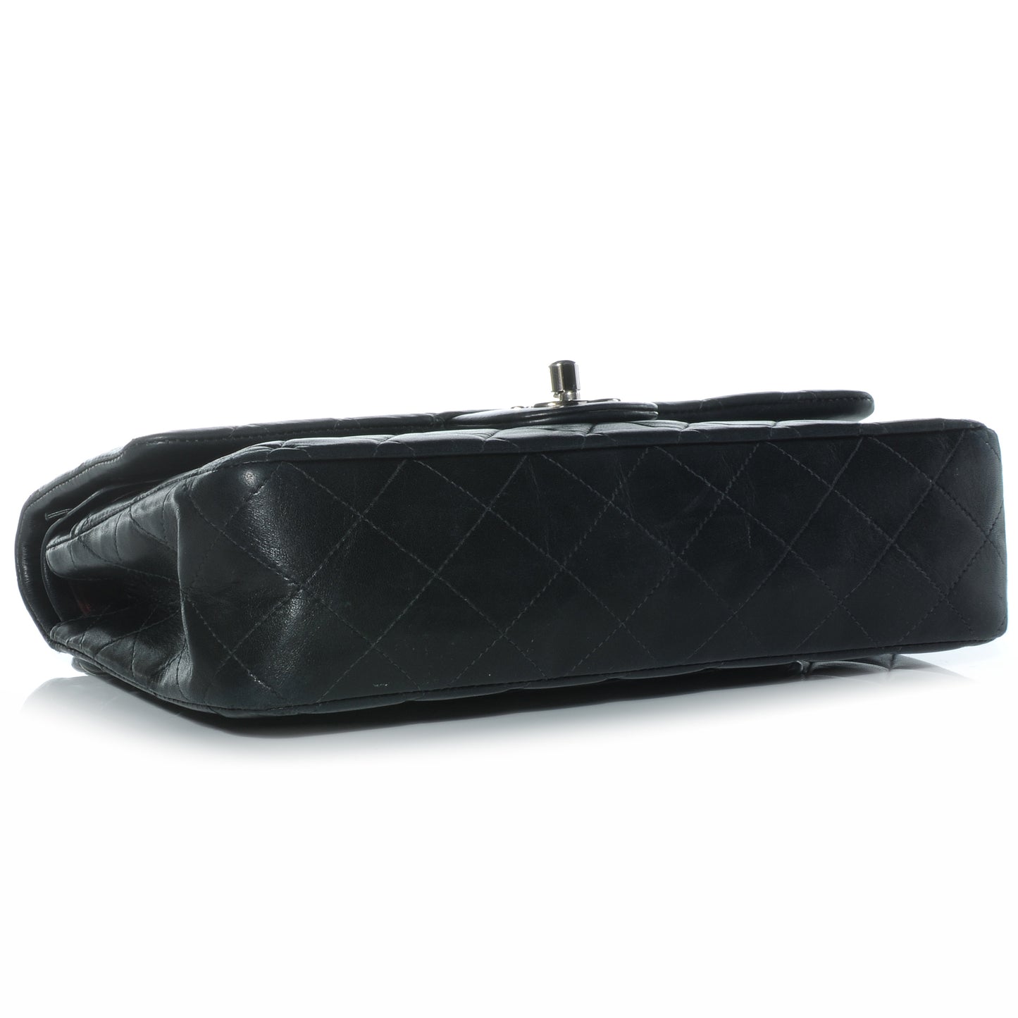 Lambskin Medium Double Flap Black
