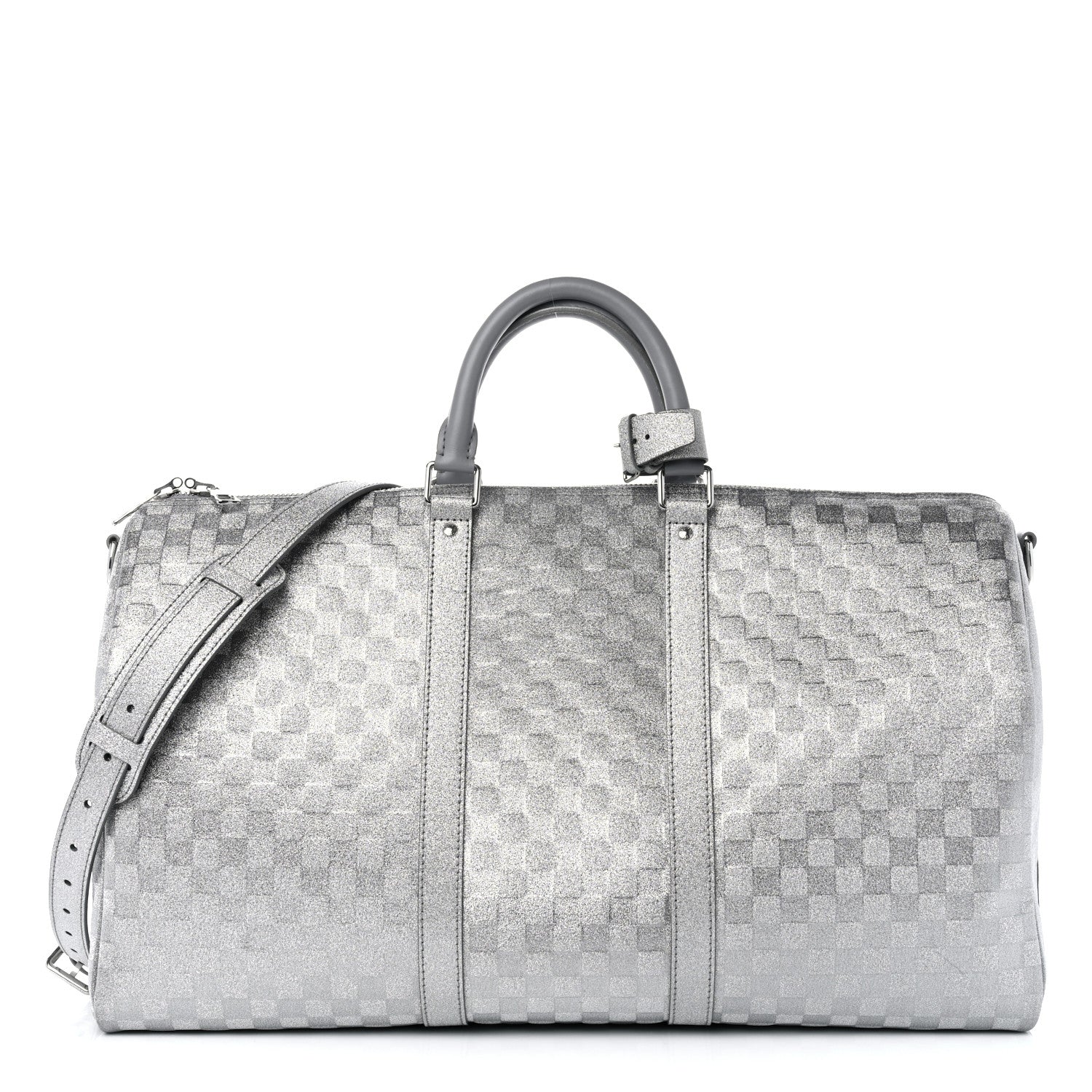 Louis Vuitton Damier Glitter Keepall Bandouliere 50 Silver 1 of 8