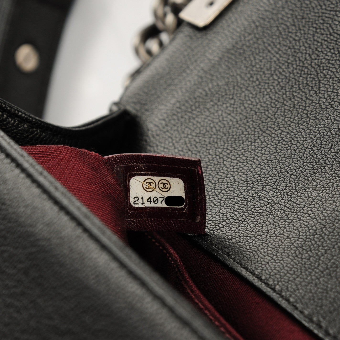 Goatskin Quilted Patent Medium Duo Boy Flap Black