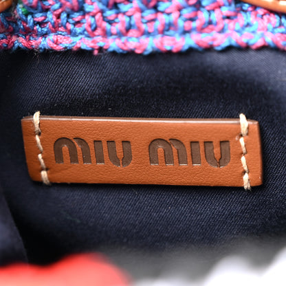 Miu Miu Fabric Crochet Drawstring Pouch Multicolor 6 of 10