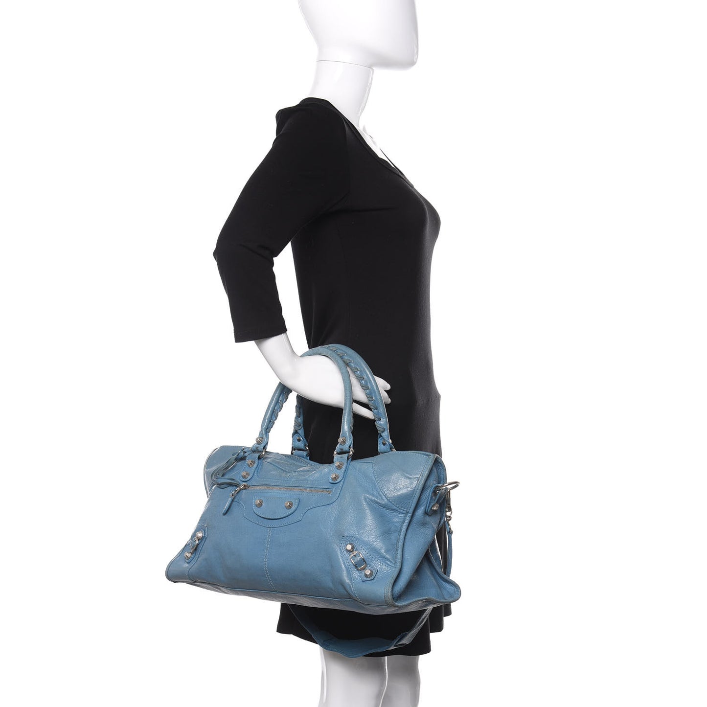 Agneau Giant 12 Silver Hardware Part Time Bleu Indigo