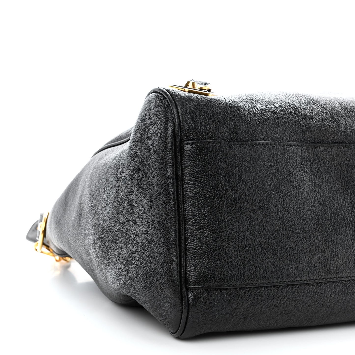 Chevre Gold Metallic Edge Hardware Velo Black