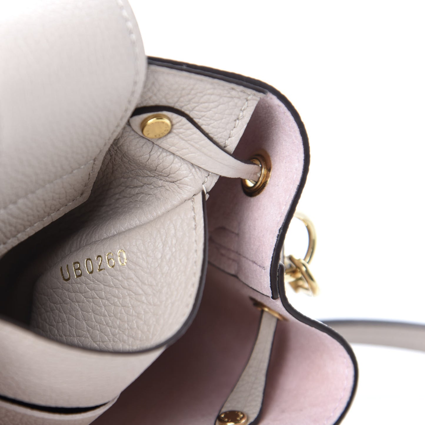 Calfskin Nano Lockme Bucket Greige