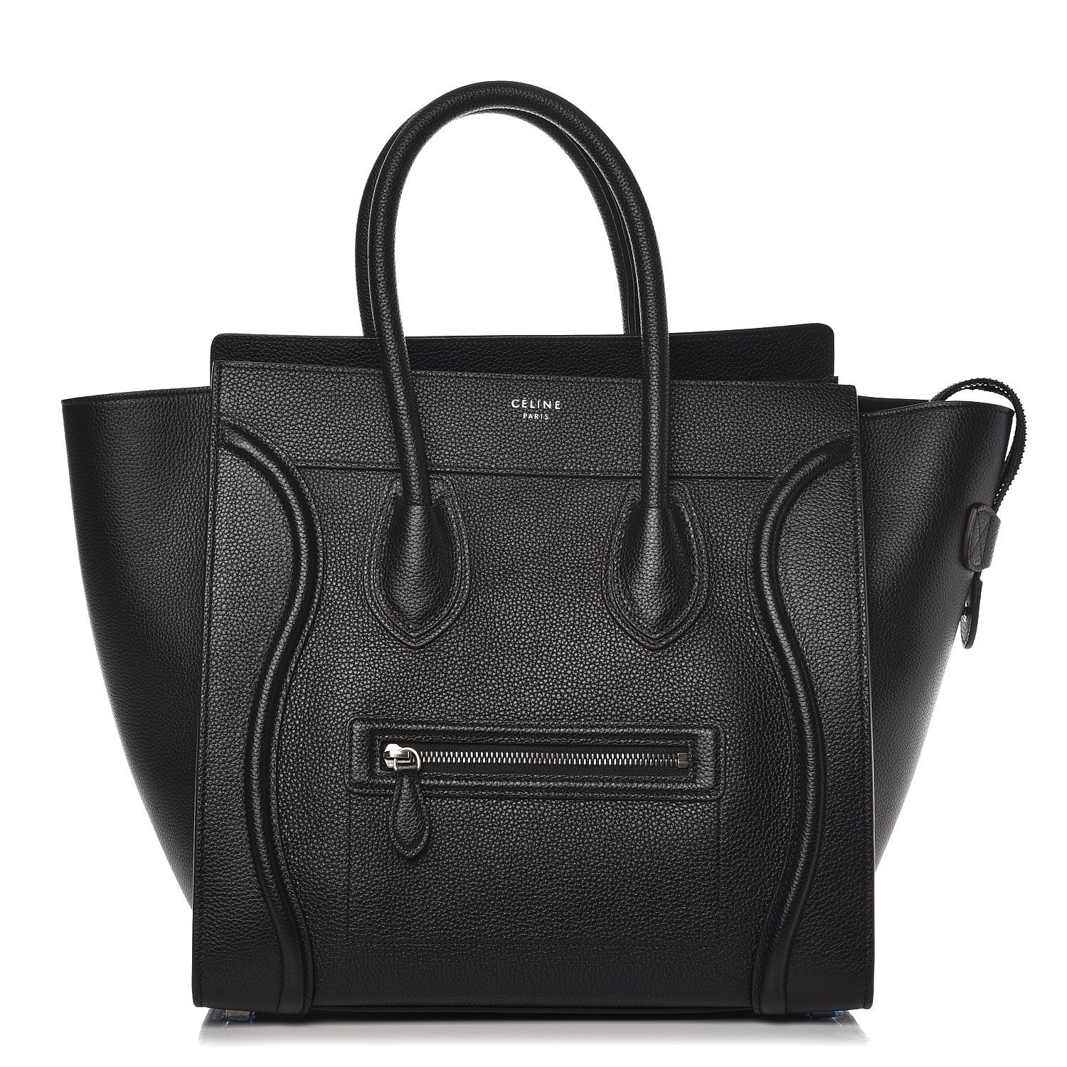 Celine Drummed Calfskin Mini Luggage Black 1 of 7