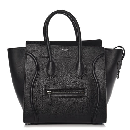 Celine Drummed Calfskin Mini Luggage Black 1 of 7