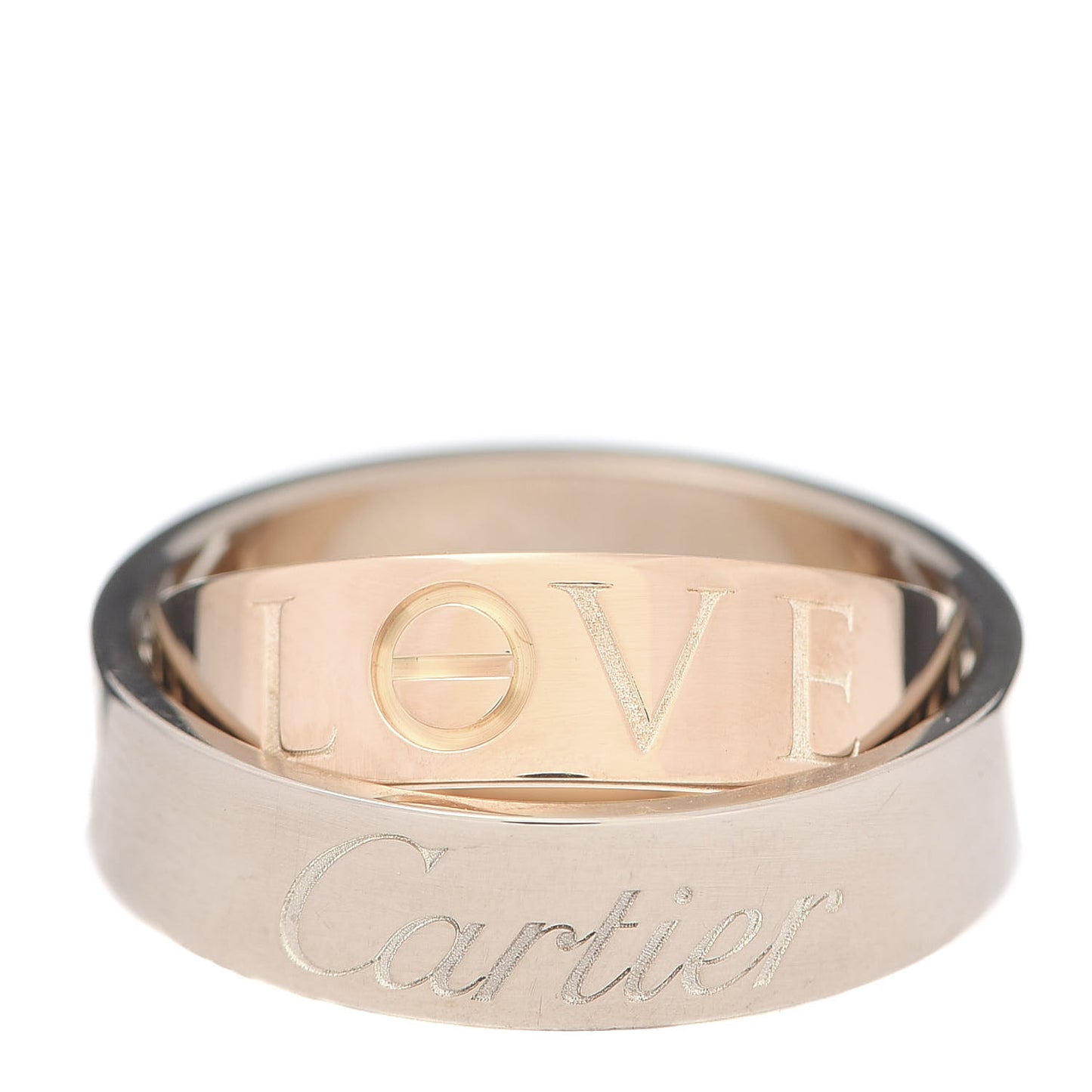 18K White Pink Gold 5.5mm Astro LOVE Ring 54 7