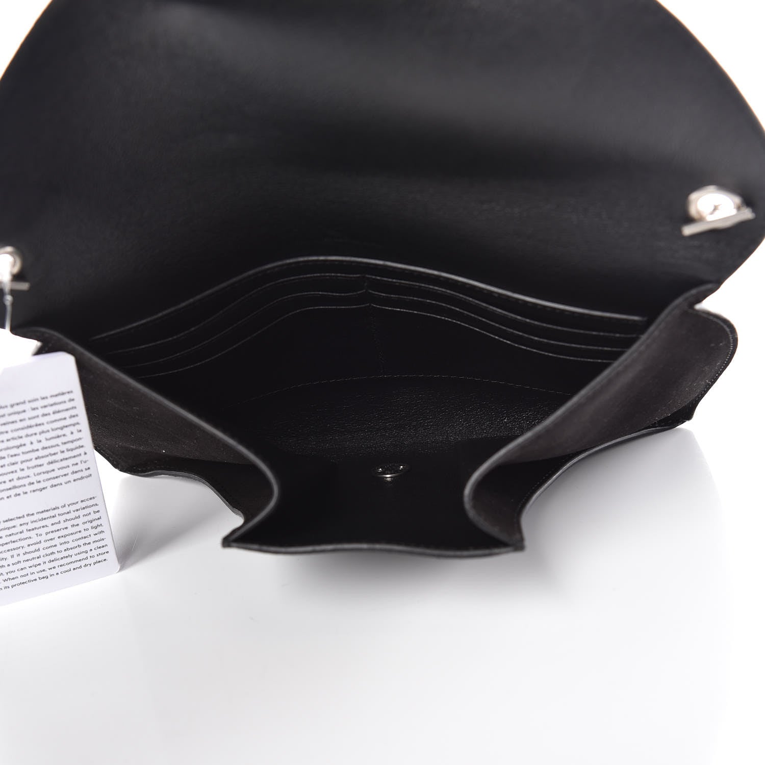 Celine Suede Calfskin Clutch on Chain Black 5 of 7