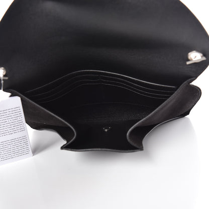 Celine Suede Calfskin Clutch on Chain Black 5 of 7