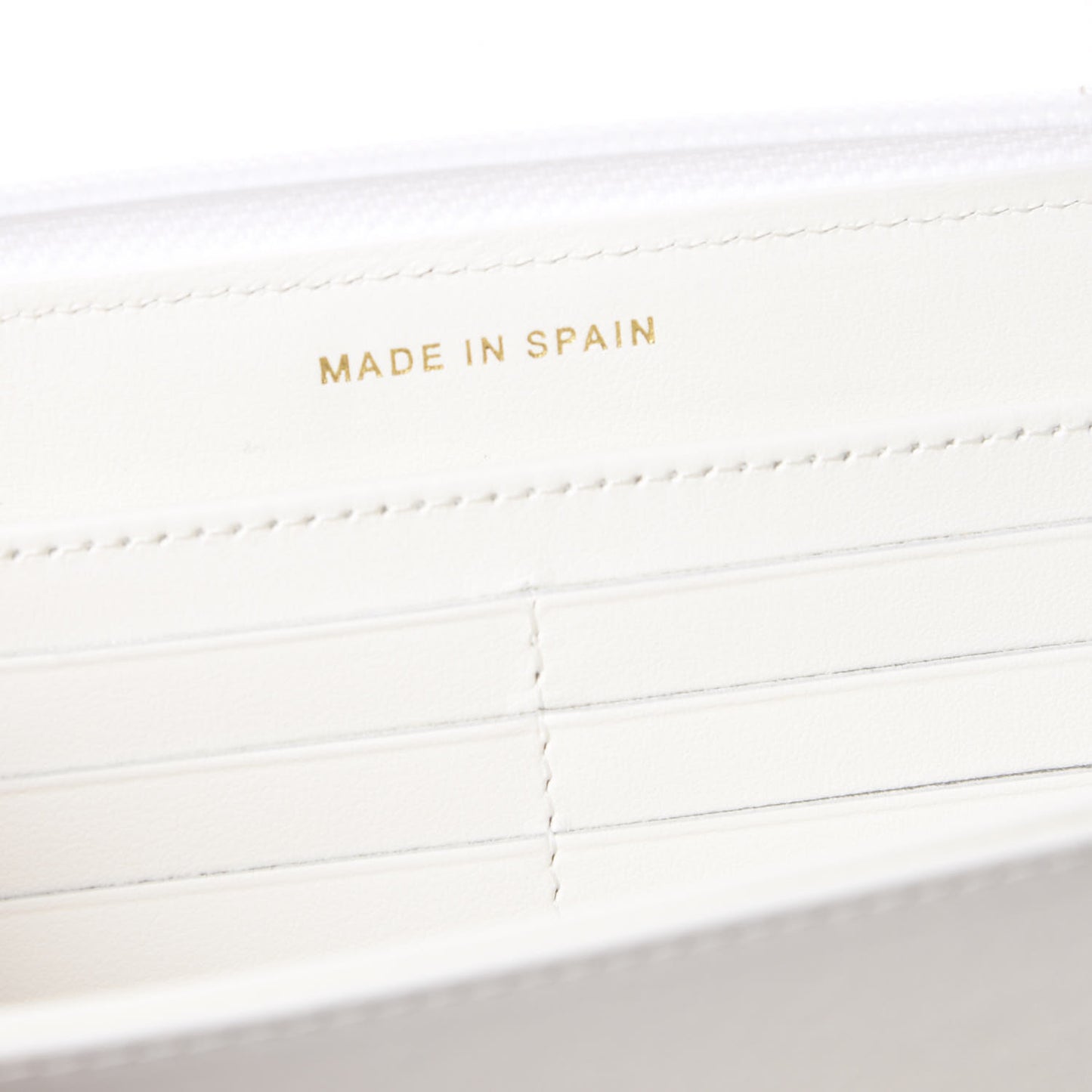 Caviar Large Zip Around Boy Wallet White